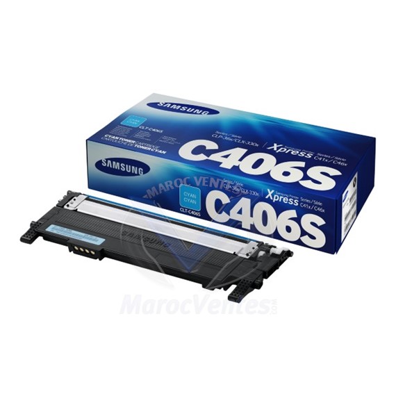 Cartouches toner laser cyan CLT-C406S 1 000 pages ST986A